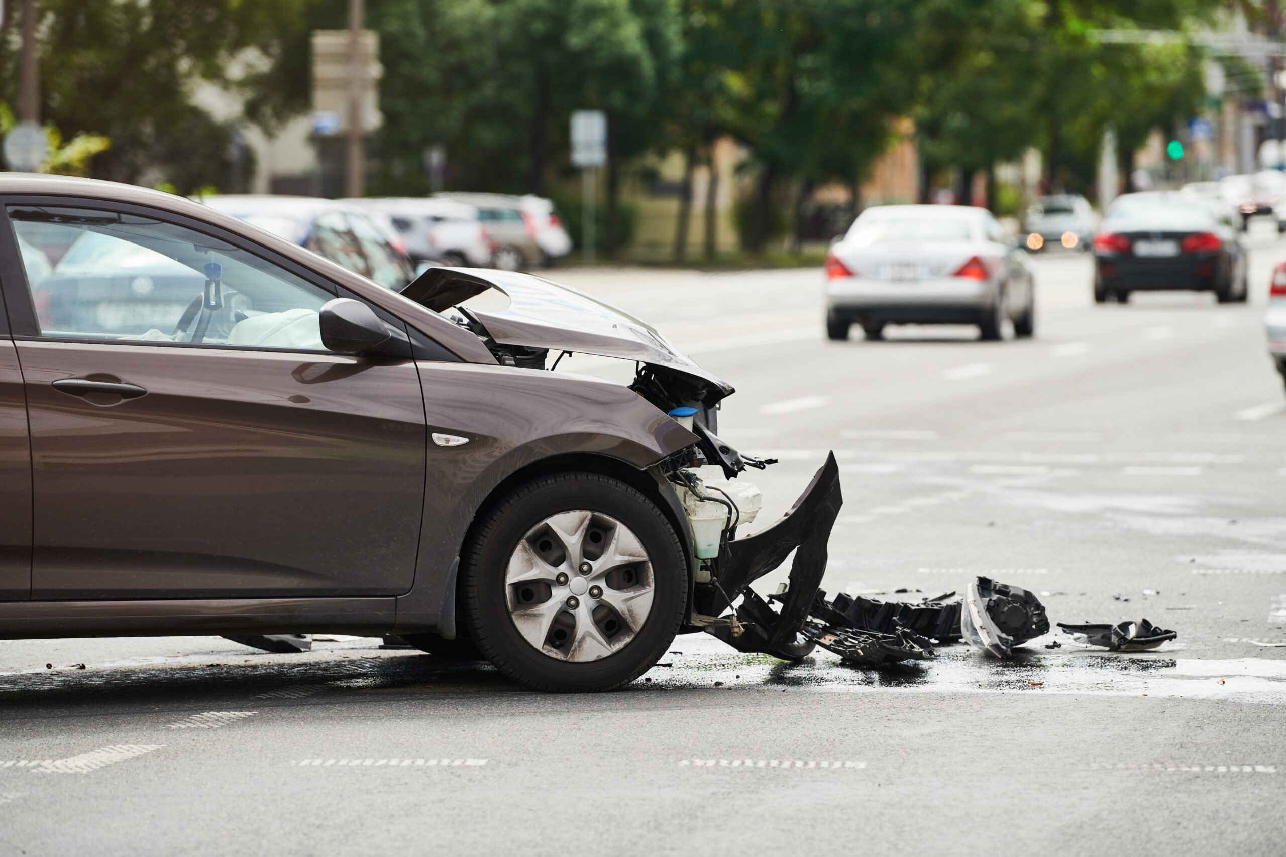 car collision in city