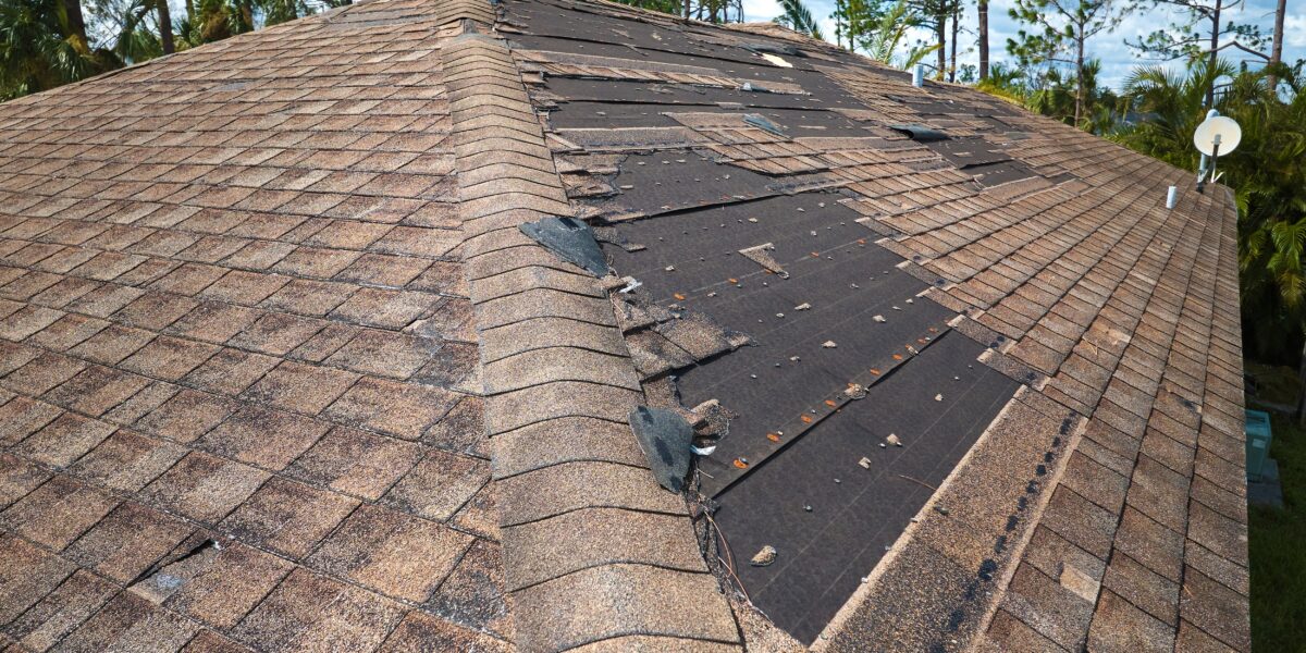 damaged house roof