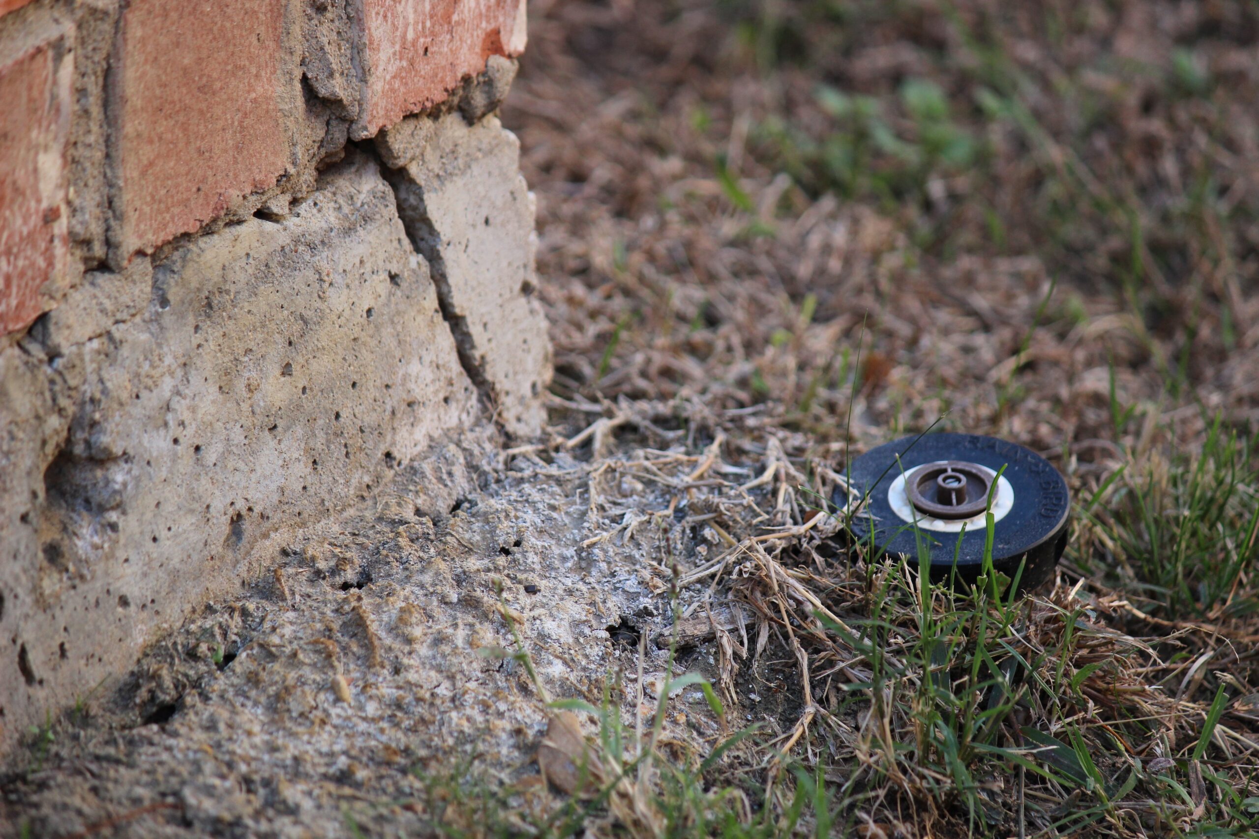 crack near corner of home